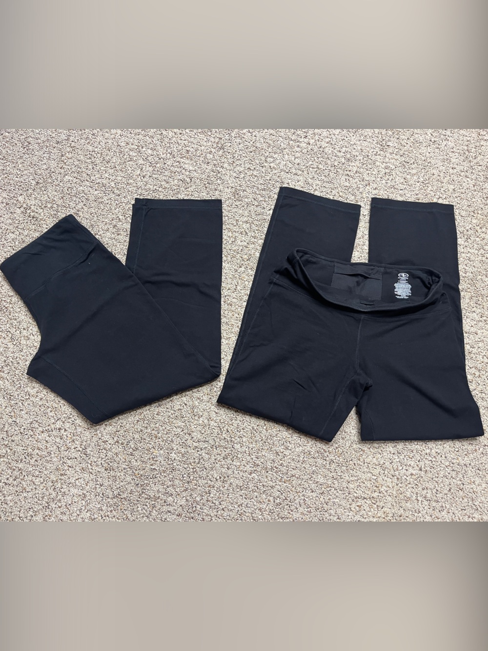 Athletic Works Black Kids Leggings - Twin Pack